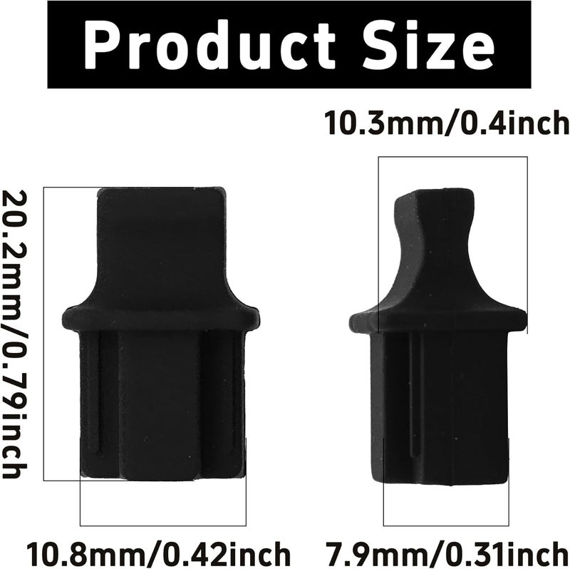 bociloy 30 قطعة غطاء غبار RJ45، واقيات منفذ إيثرنت سيليكون لحماية فتحات الشبكة، أغطية حماية جاك LAN للمعدات النحاسية والألياف، أسود - Image 2